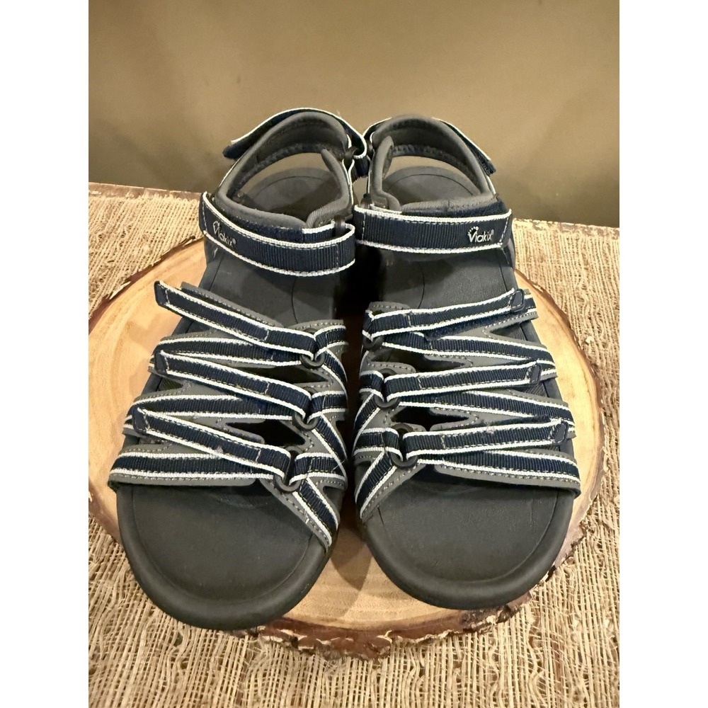 Viakix Acadia Sandals Women's Sz-8 Carbon Comfort Adjustable Strap Hiking New - Picture 3 of 13